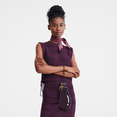 Longcharm Pochette Aubergine, Aubergine