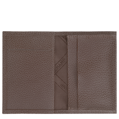 Le Foulonn&eacute; Card holder, Taupe