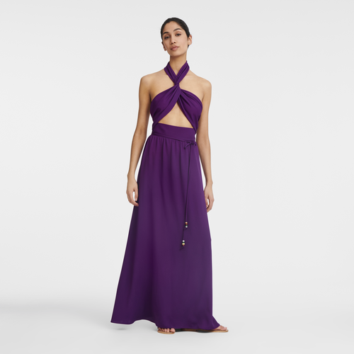 Long dress , Violet - Crepe - View 2 of 3