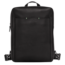 Longchamp sur Seine Backpack , Black - Leather