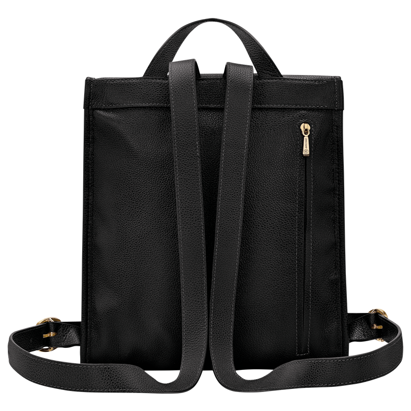 Sac &agrave; dos M Le Foulonn&eacute; , Cuir - Noir  - Vue 4 de 6