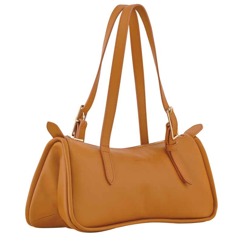 Sac port&eacute; &eacute;paule L Looong , Cuir - Caramel  - Vue 3 de 7