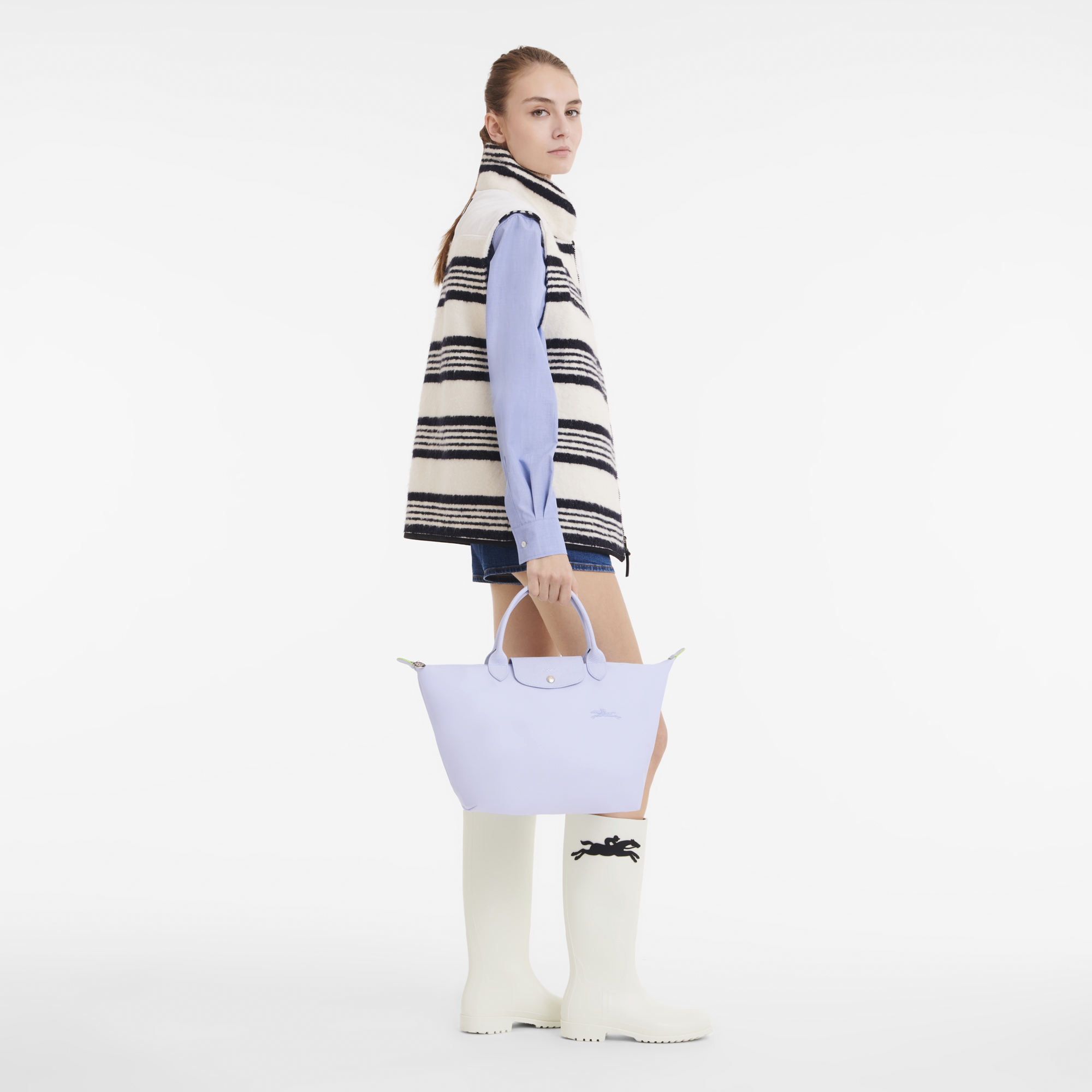 Le Pliage Green 手提包 M, 天澄色