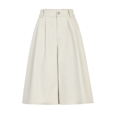 Shorts , Ivory - Double-face gabardine