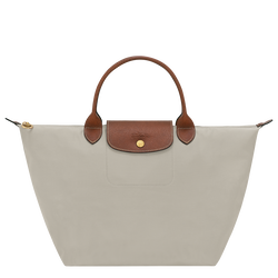 Le Pliage Original M Handbag , Pebble - Recycled canvas