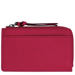 Longchamp 3D 系列 卡片夾 , 洋紅色 - 皮革