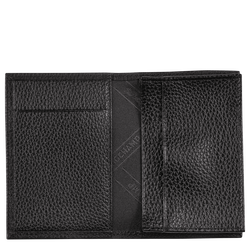 Le Foulonn&eacute; Card holder , Black - Leather