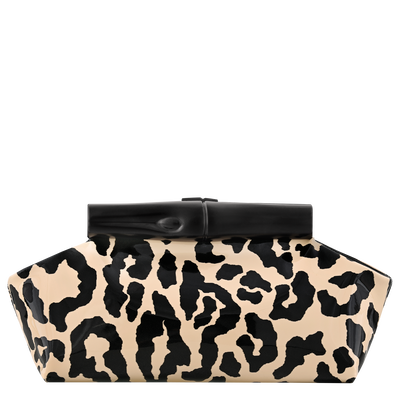 Pochette S Le Roseau , Cuir - Beige/noir