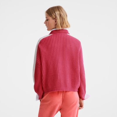 null Polo collar jumper, Pink