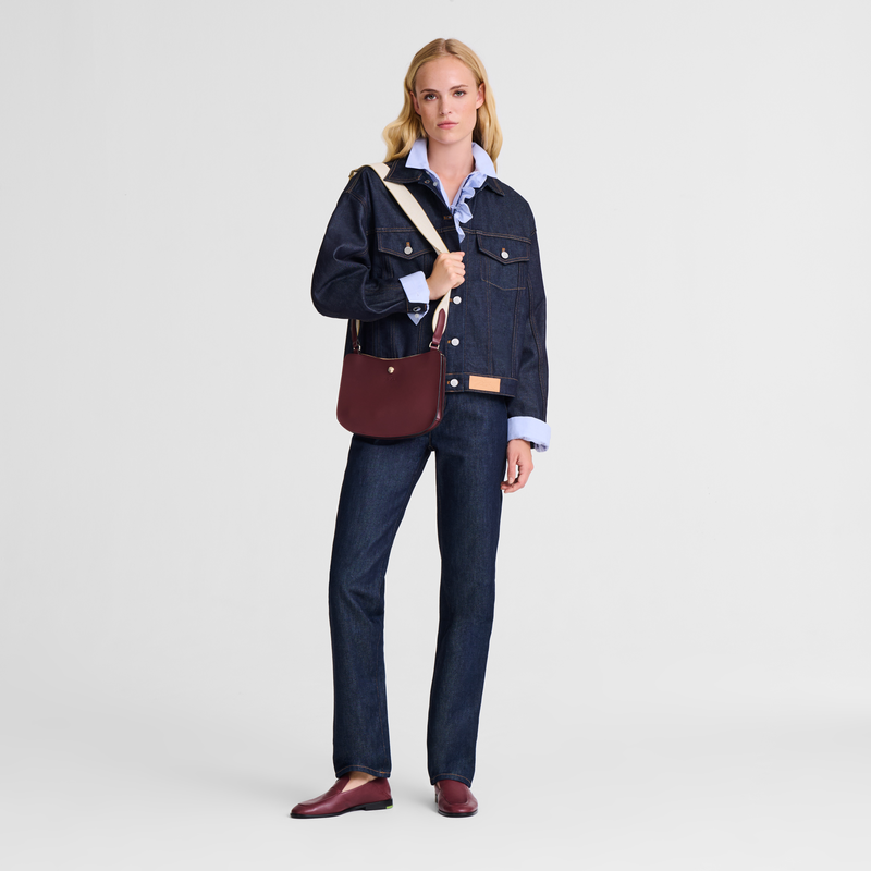 Épure 斜背袋 , 酒紅色 - 皮革  - 查看 2 6