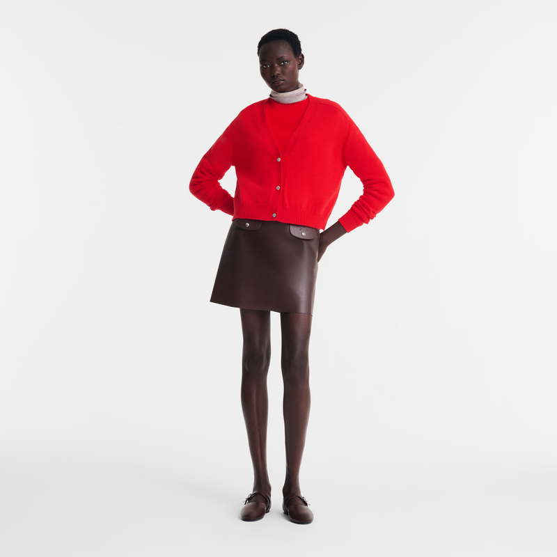 Cardigan , Maglia - Rosso  - View 2 of  5