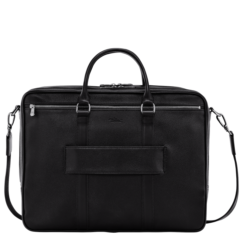 Le Foulonné L Briefcase , Black - Leather  - View 4 of 5