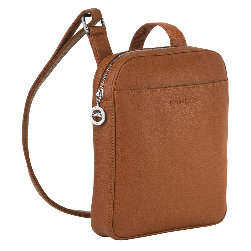 Le Foulonné XS Crossbody bag , Caramel - Leather  - View 3 of  4