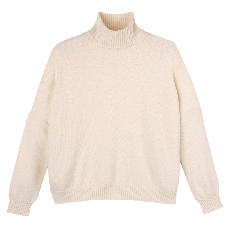 High neck sweater , Ivory - OTHER  - View 1 of  5