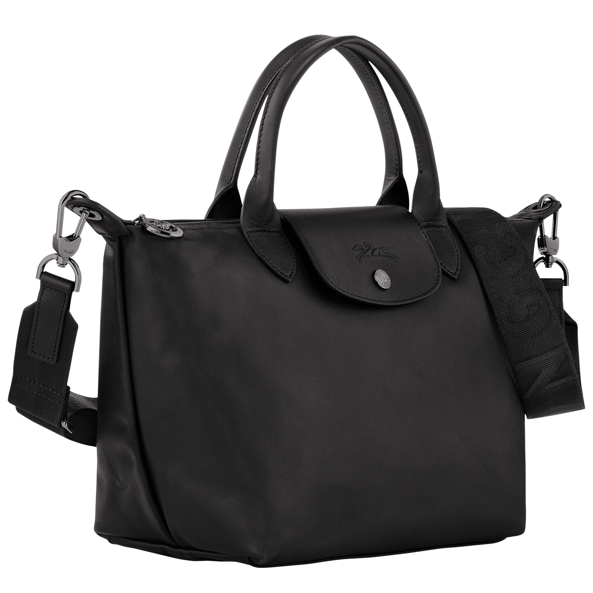 Le Pliage Xtra S Handbag Black Leather Longchamp US le-pliage-xtra-s-handbag-black-leather-longchamp-us