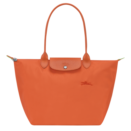 Le Pliage Green L Tote bag , Carot - Recycled canvas - View 1 of 6
