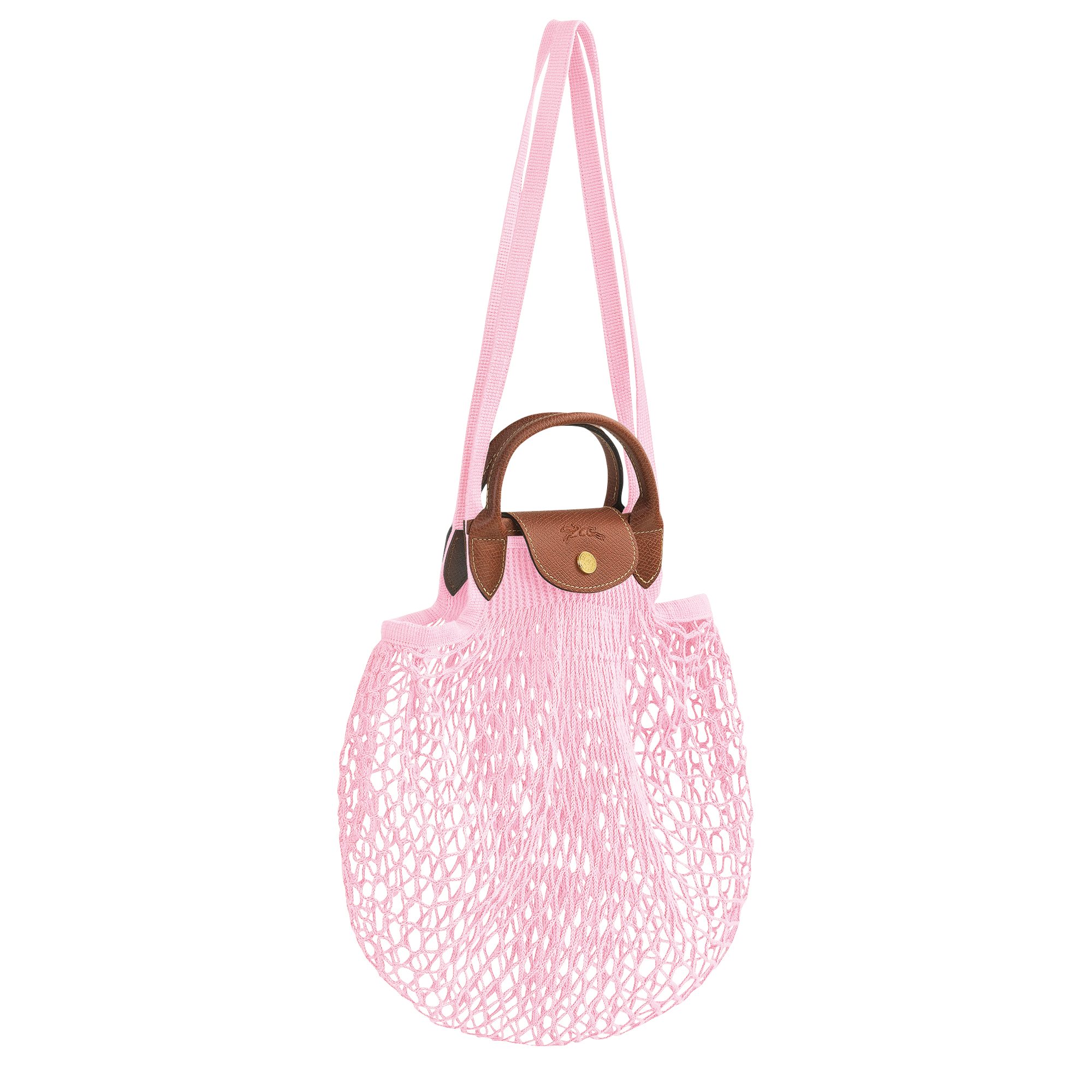 Longchamp Le Pliage Filet XS Mesh bag Pink - Canvas