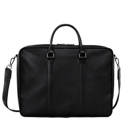 Le Foulonné L Briefcase , Black - Leather