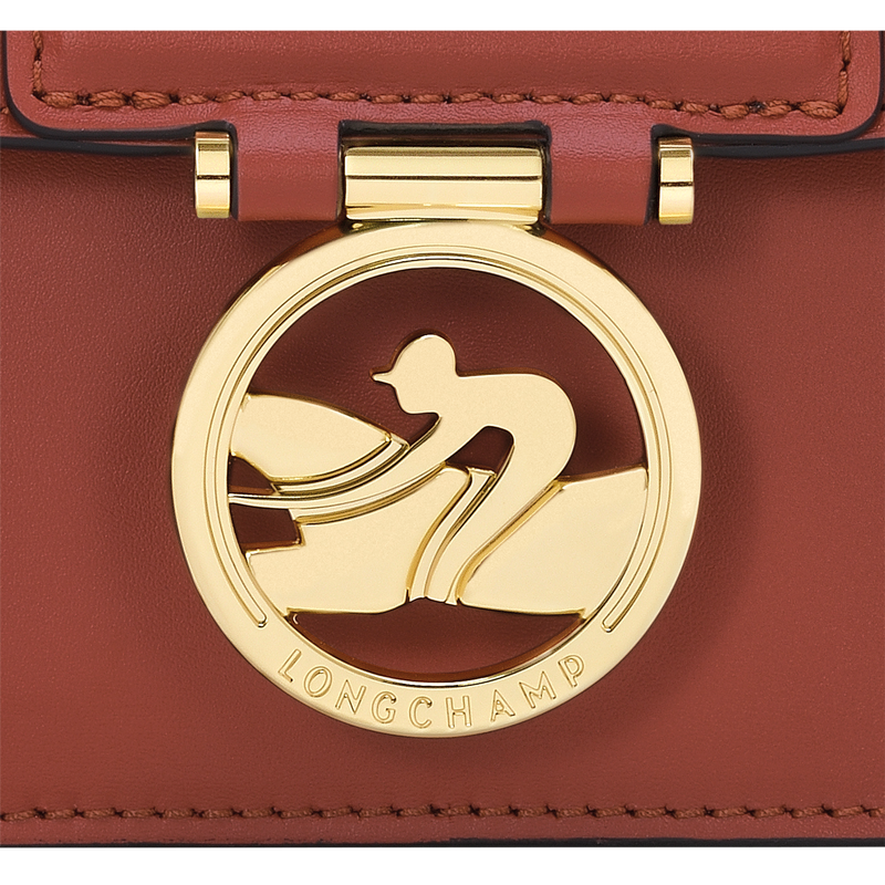 Box-Trot XS Crossbody bag , Mahogany - Leather  - View 6 of 6