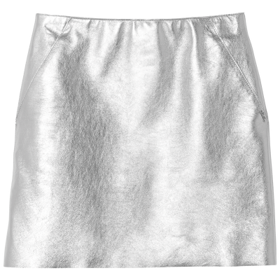 null Mini skirt, Silver