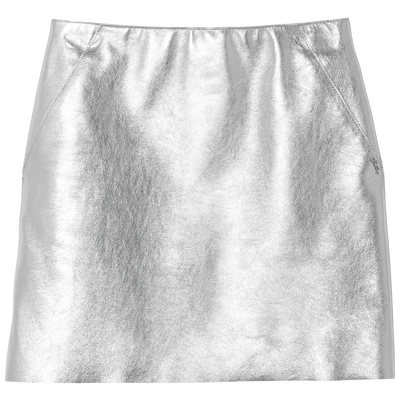 null Mini skirt, Silver