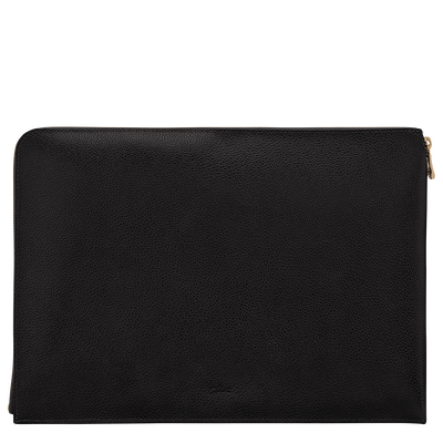 Le Foulonn&eacute; Laptop case , Black - Leather