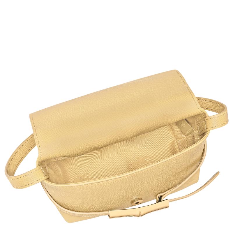 Sac bandouli&egrave;re S Le Smart , Cuir - Foin  - Vue 5 de 6