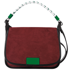 Le Foulonné M Crossbody bag , Mahogany - Leather