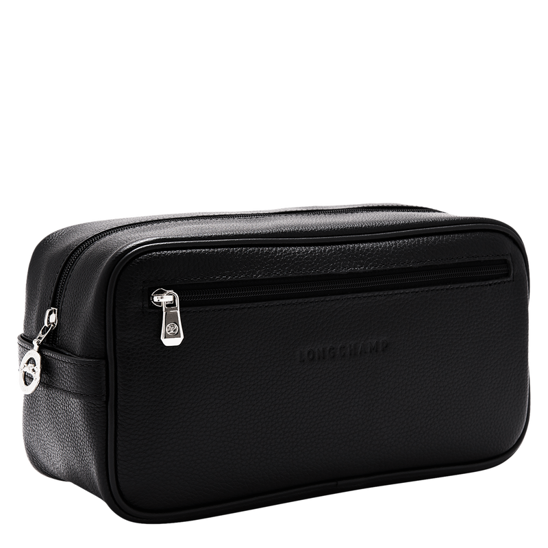 Le Foulonné Toiletry case , Black - Leather  - View 2 of 3