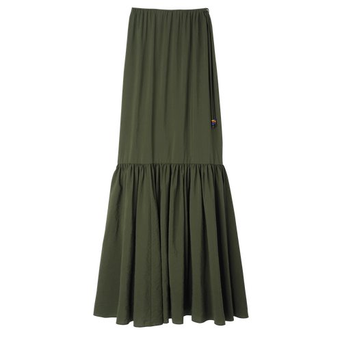 Long skirt , Khaki - Crepe - View 1 of 3