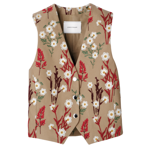 Gilet , Gabardine - Avoine - Vue 1 de 3