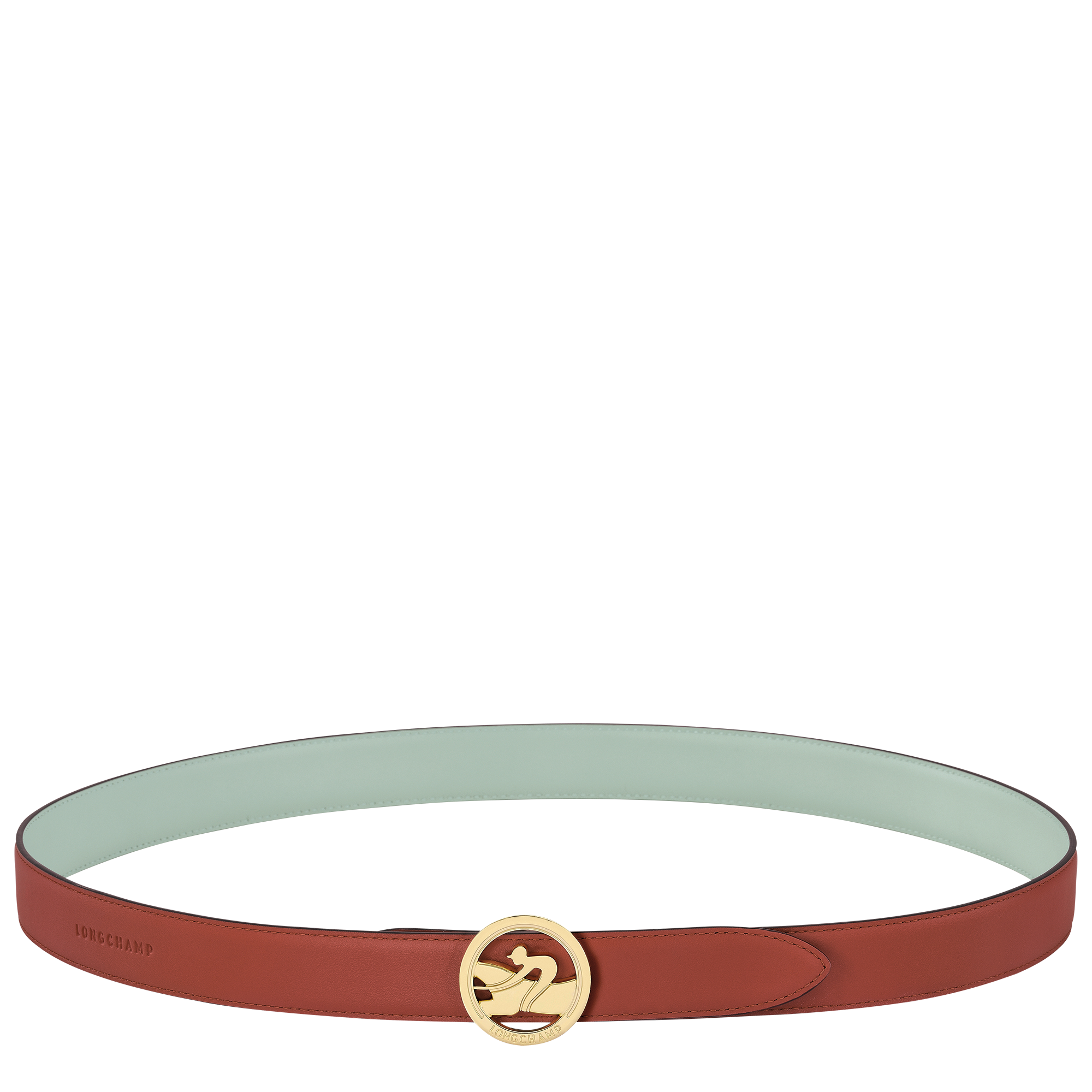 BoxTrot Ladies' belt Mahagony/Greengray Leather (40063HAUH91