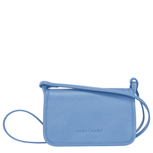 Le Foulonné Wallet on chain , Cloud Blue - Leather - View 1 of  4