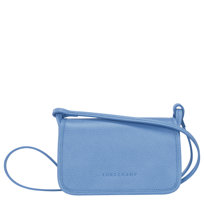 Le Foulonné Wallet on chain , Cloud Blue - Leather  - View 1 of  4