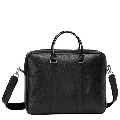 Le Foulonné M Briefcase , Black - Leather - View 1 of  5