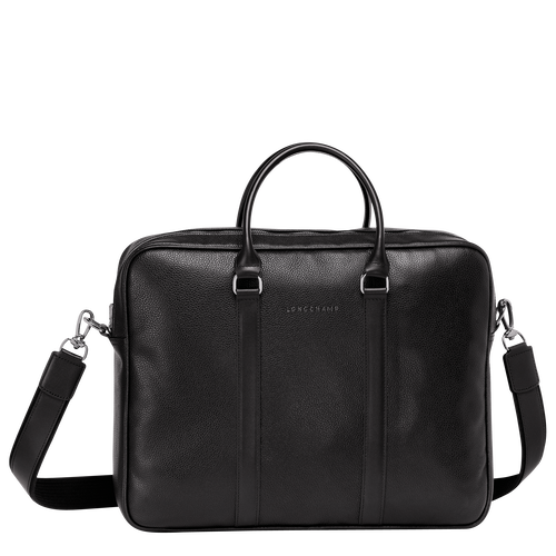 Le Foulonné M Briefcase , Black - Leather - View 1 of  5