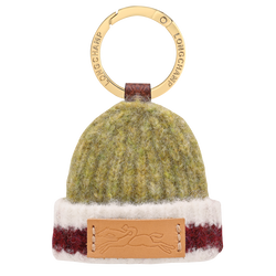 Le Pliage Collection Key ring , Pistachio/Burgundy - Canvas