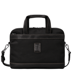 Boxford S Briefcase , Black - Recycled canvas