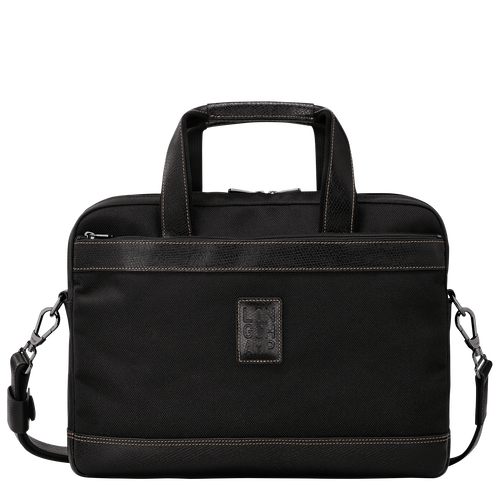 Boxford S Briefcase , Black - Recycled canvas - View 1 of  5
