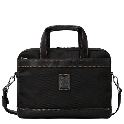 Boxford S Briefcase , Black - Recycled canvas - View 1 of 5