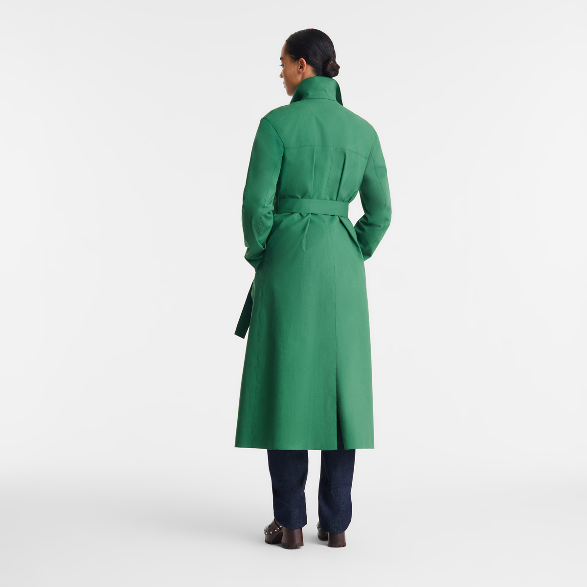 Женская куртка Longchamp Trench coat 61390CPR, цвет: Зелёный — фото 3