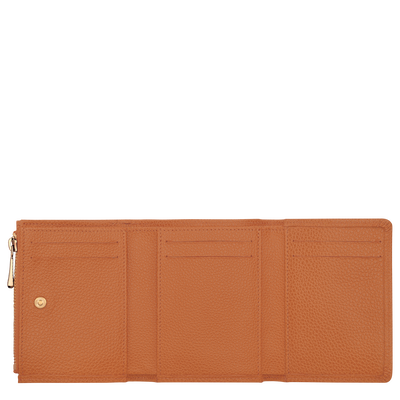 Le Foulonné Brieftasche im Kompaktformat, Bernstein