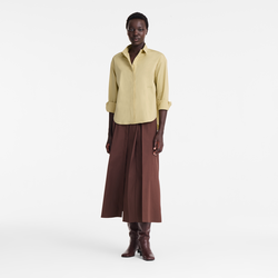Shirt , Pistachio - Cotton poplin