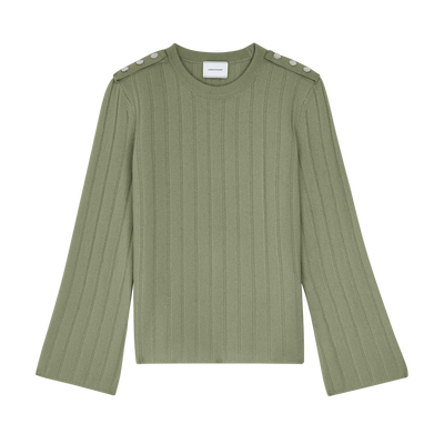 Sweater , Almond Green - Knit