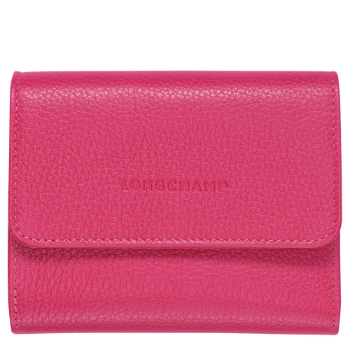 Compact wallet Le Foulonné Pink/Silver (30000021018) | Longchamp EN