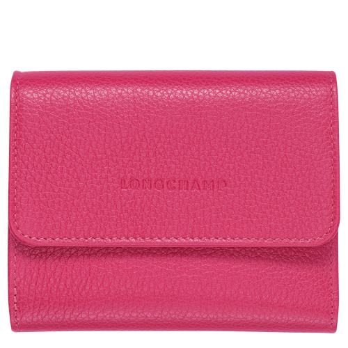 Compact wallet Le Foulonné Pink/Silver (30000021018) | Longchamp EN Compact wallet Le Foulonné Pink/Silver (30000021018) | Longchamp EN