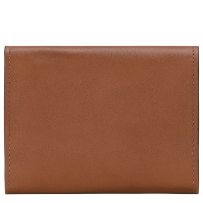 Portefeuille compact &Eacute;pure , Cuir - Cognac