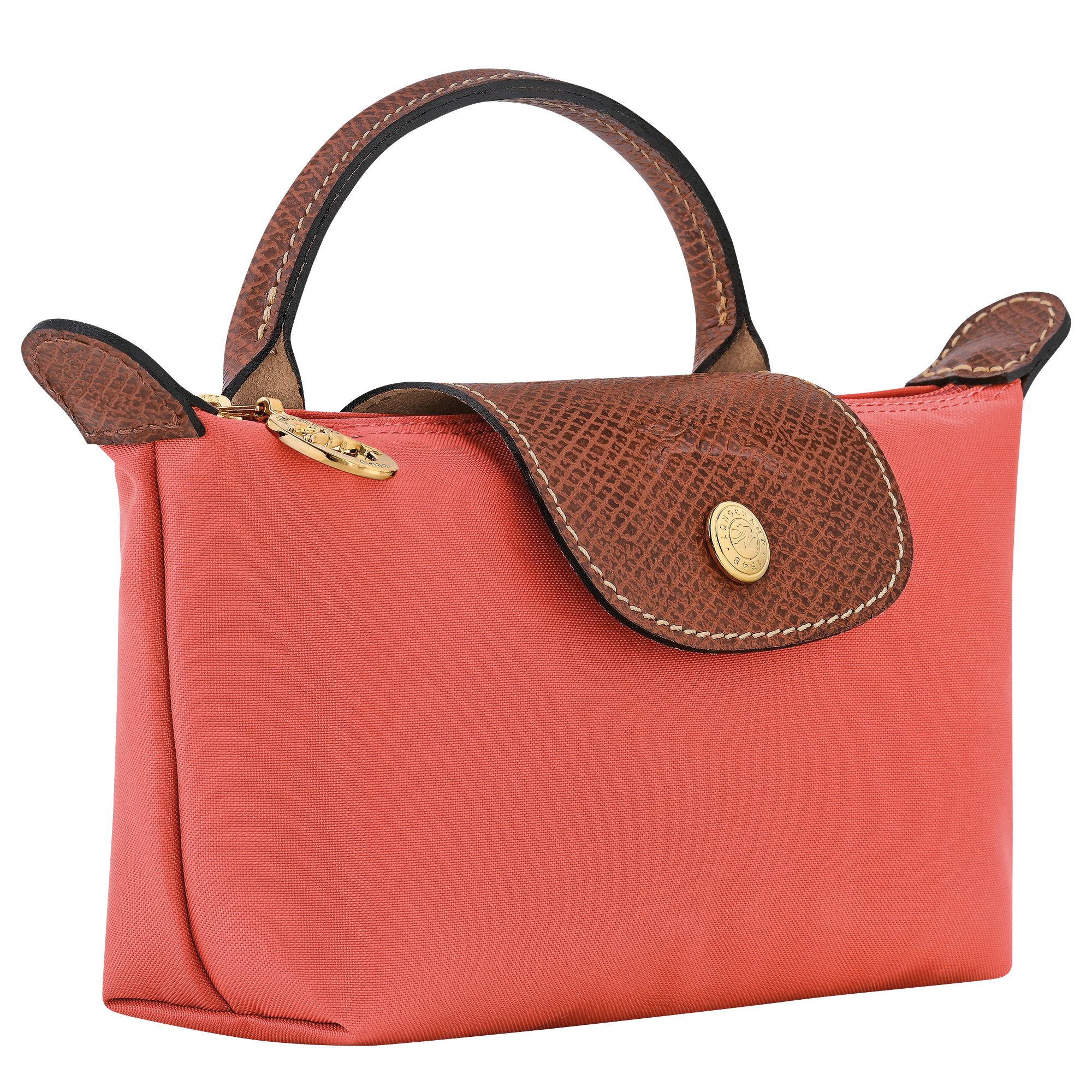 Le Pliage Original Pouch with handle Strawberry - Recycled canvas Le Pliage Original Pouch with handle Strawberry - Recycled canvas
