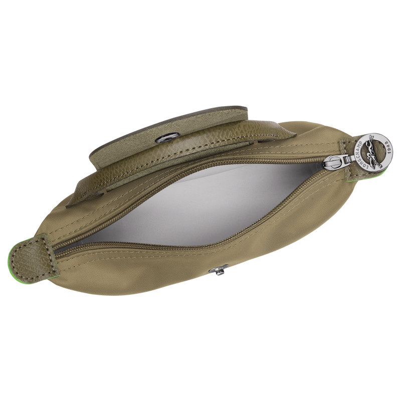 Le Pliage Green Pouch with handle , Artichoke - Recycled canvas  - View 5 of 6