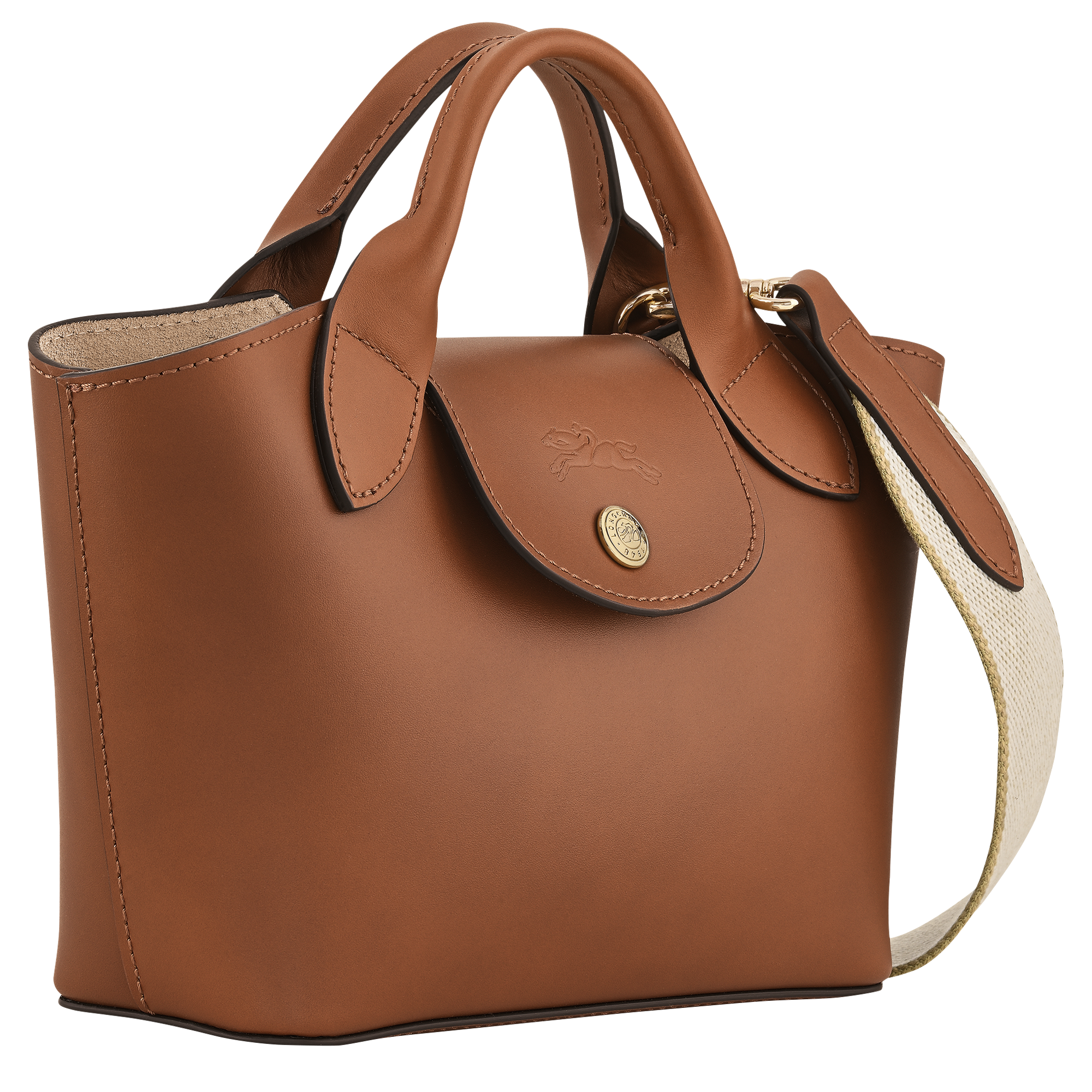 Tote bag XS, Cognac - View 3 of
6 - zoom in Épure Tote bag XS, Cognac